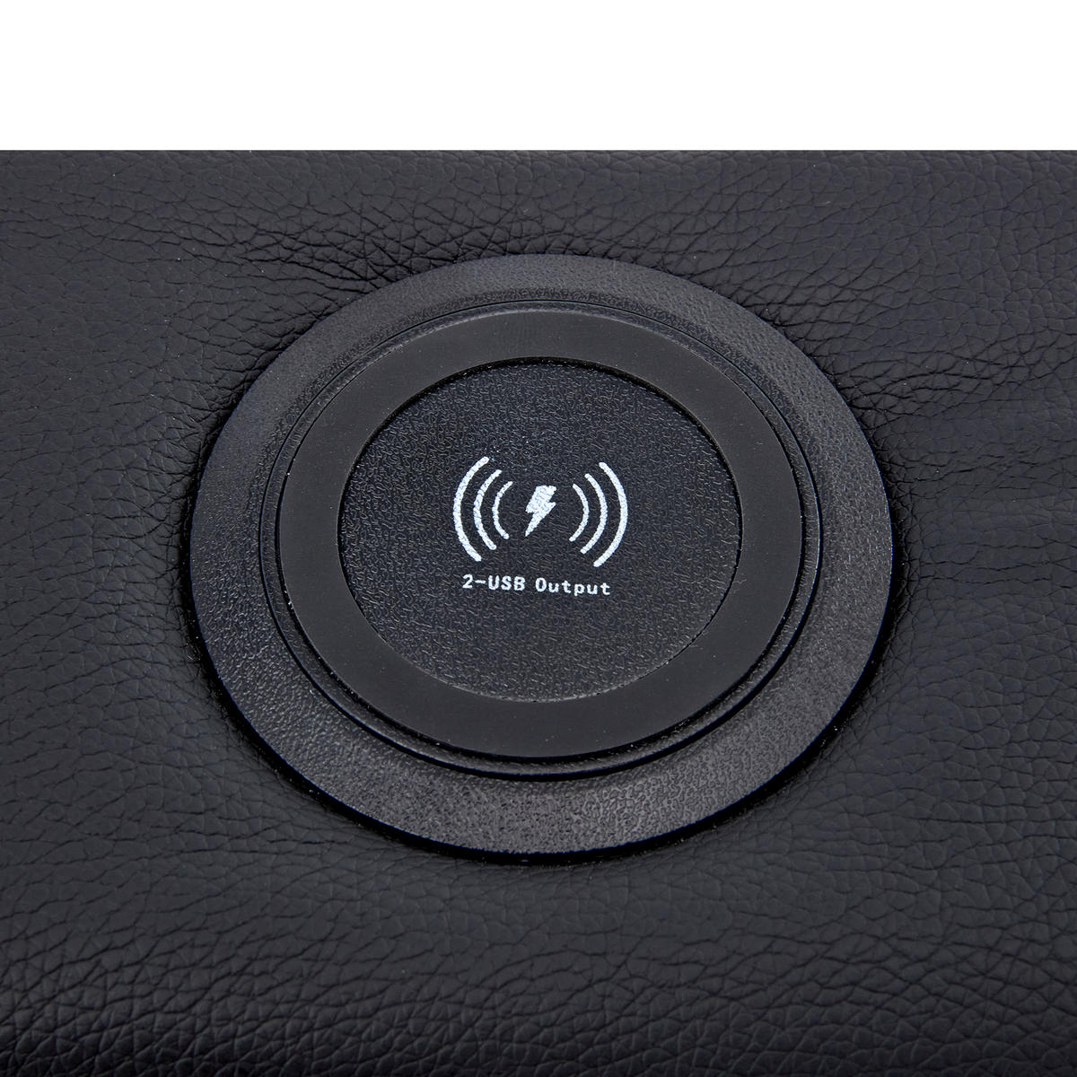 POLSTERBETT Schwarz 140x190 LED USB Stauraum PU Lychee - Schwarz, Leder (140/190cm) - FLIEKS