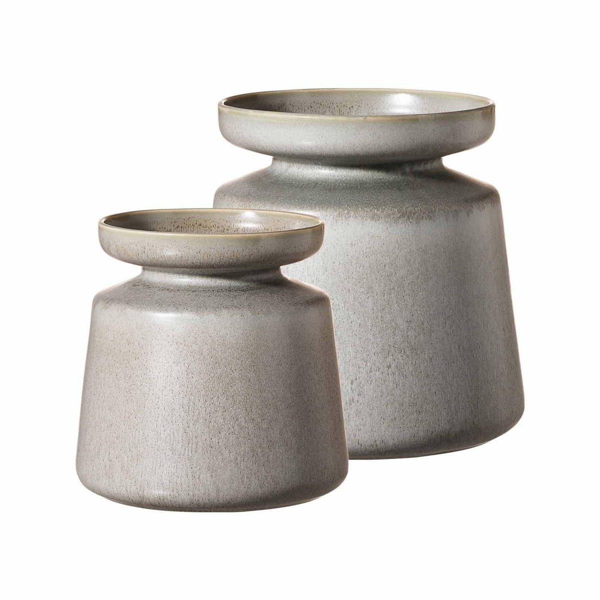 VASEN-SET Imperia grau 2er Set - Grau, Keramik (1cm) - Ritzenhoff Breker