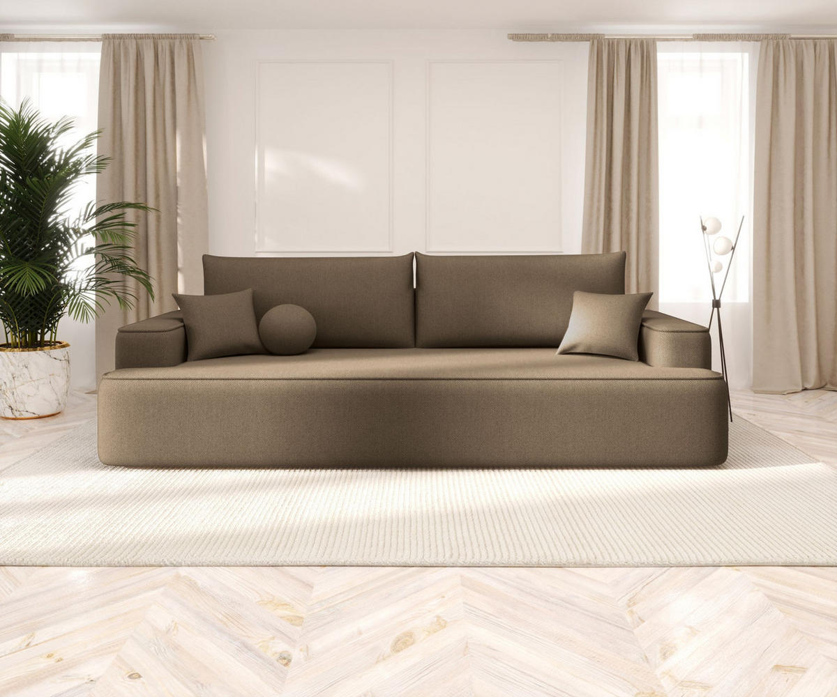 SOFA mit Schlaffunktion FIGO Curio 20 - Braun, Textil (250/75/150cm) - Bedante