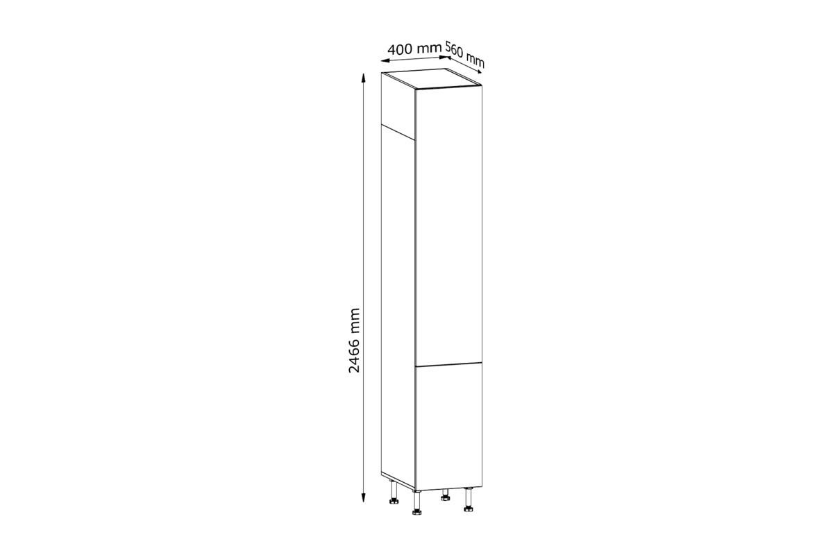 HOCHSCHRANK D40SPWN P/L – Sorento Beige – Beige / Eiche - Eichefarben/Beige, Holzwerkstoff (40/247/58cm) - ROYAL24_MARKT