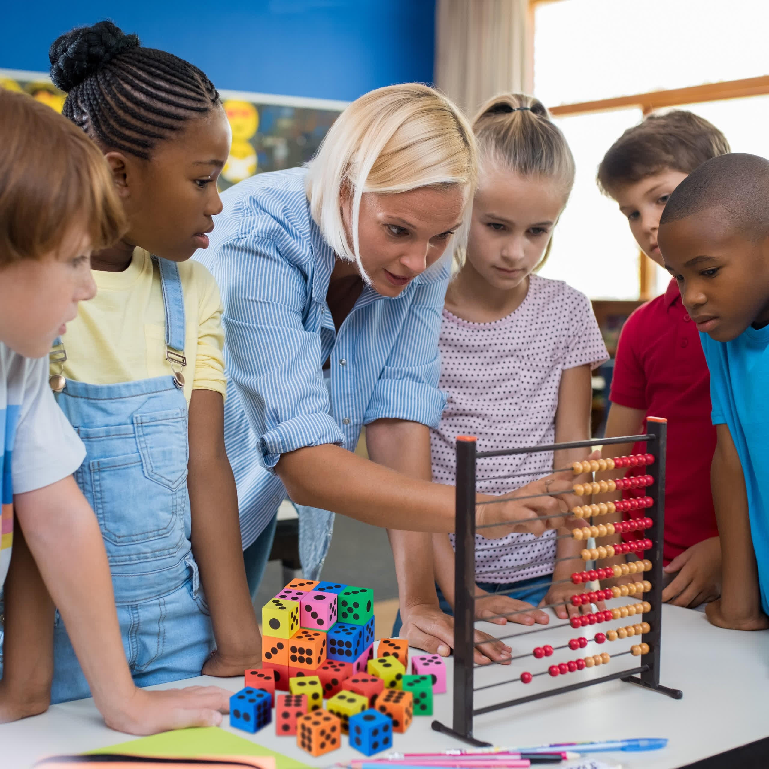 60xFLÜSTERWÜRFEL - Multicolor, Textil (4/4cm) - Relaxdays