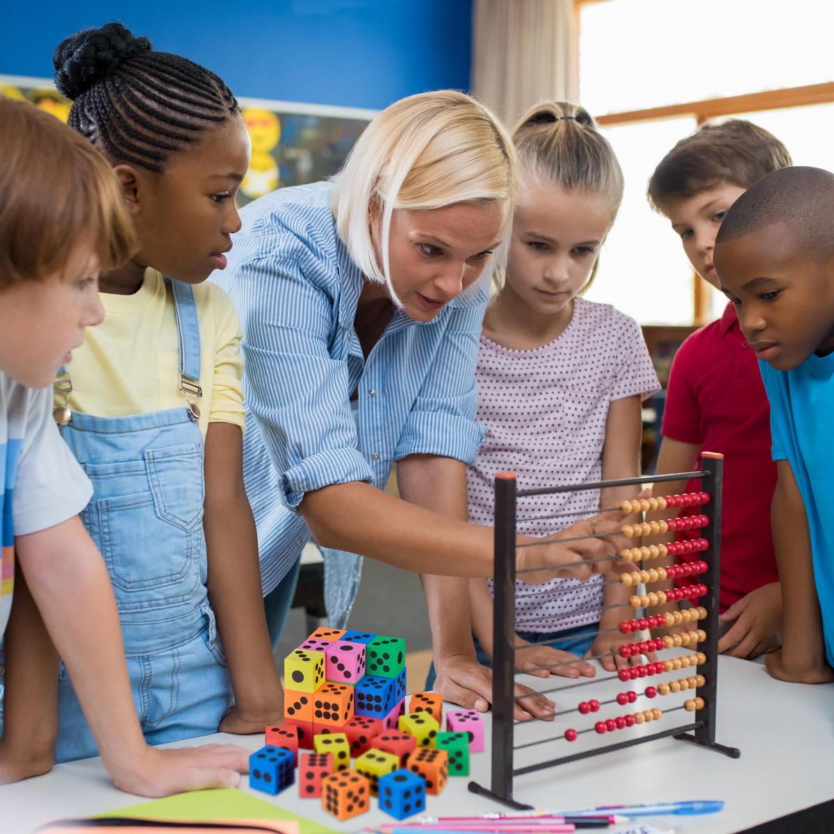 60xFLÜSTERWÜRFEL - Multicolor, Textil (4/4cm) - Relaxdays