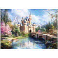 FOTOTAPETE Kinderzimmer Mädchen Schloss 300x210 - Multicolor, Papier (300/210cm) - Wallarena