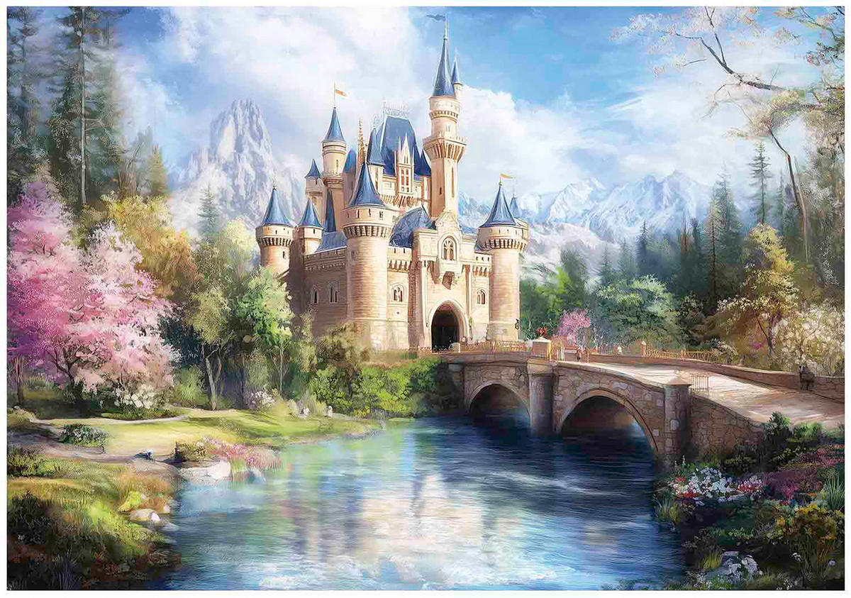 FOTOTAPETE Kinderzimmer Mädchen Schloss 300x210 - Multicolor, Papier (300/210cm) - Wallarena