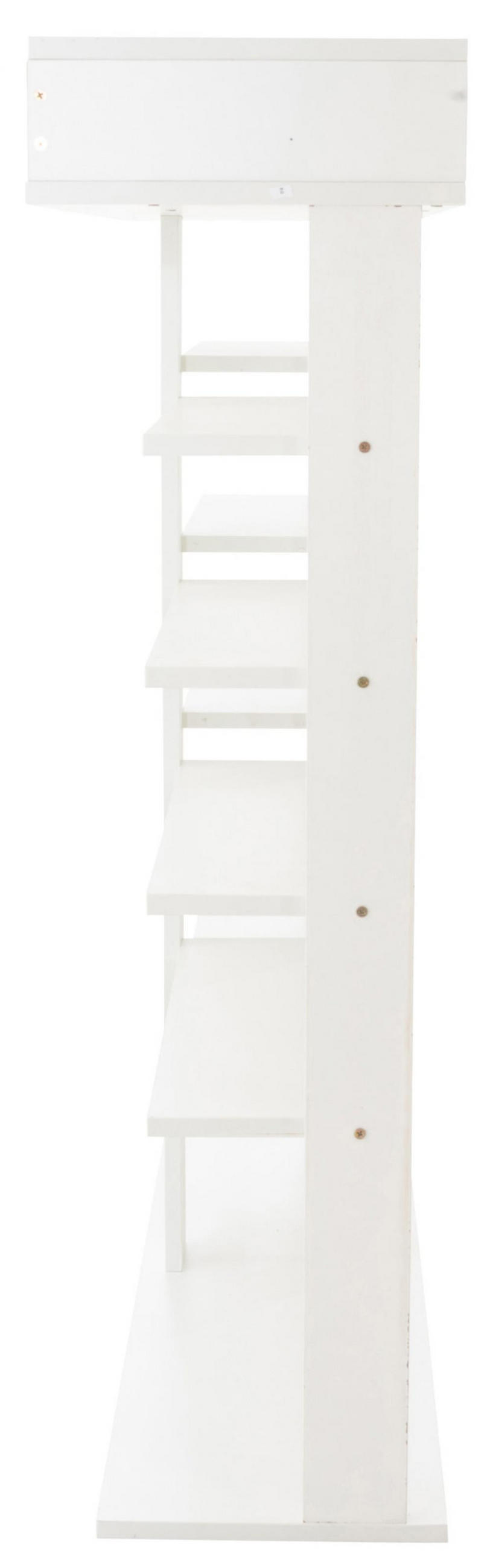 SCHUHREGAL Holz weiß - Weiß, Holz (100/109/30cm) - CLP
