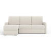 ECKSOFA BIANCO 215 cm breit in Stoff Creme links - Creme, Holzwerkstoff/Textil (215/145cm) - Deine Möbel 24