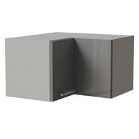 ECKHÄNGESCHRANK Essen W12/60/36 Grau Hochglanz / Grau Matt 60 / 60 / 36cm - Grau, Holz/Holzwerkstoff (60/36/60cm) - Feldmann-Wohnen