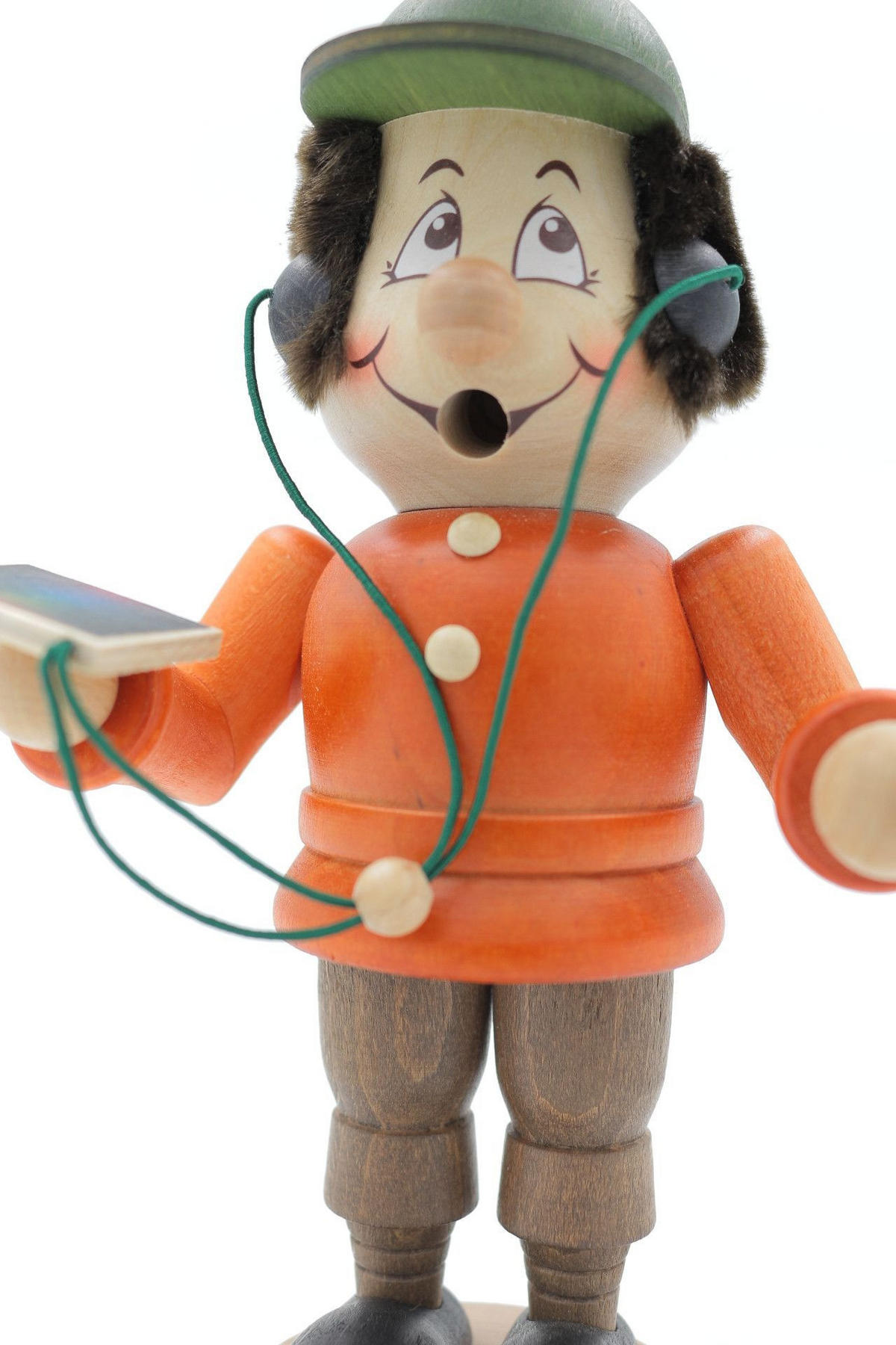 RAUCHFIGUR Wichtel m. Fuss Computerfreak 16,5 cm - Multicolor, Holz (9/16.5/0.1cm)