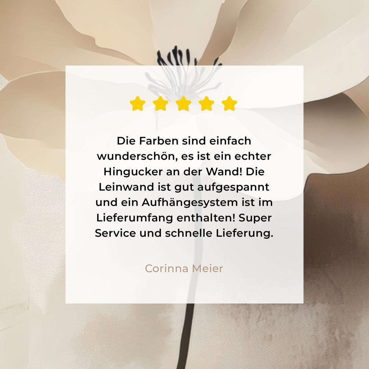 LEINWANDBILD Blume - Beige - Farbe - Schatten Wandbilder 80x60 cm - Creme, Textil (80/60cm) - MuchoWow