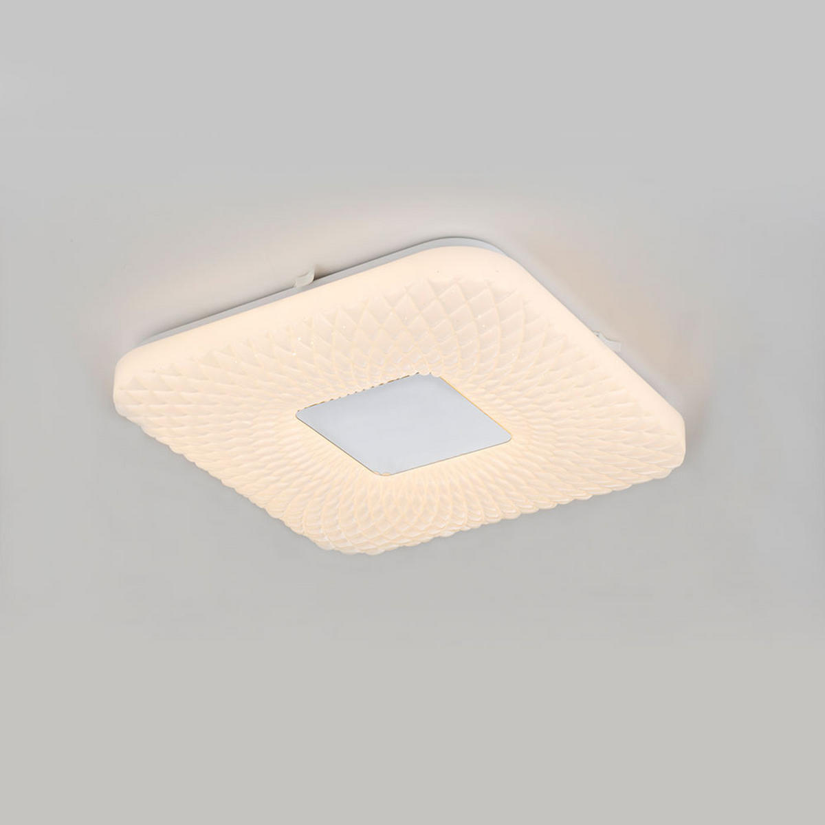 LED DECKENLEUCHTE FINDUS Weiß Metall - Weiß, Metall (33/33/4.6cm) - Globo Lighting