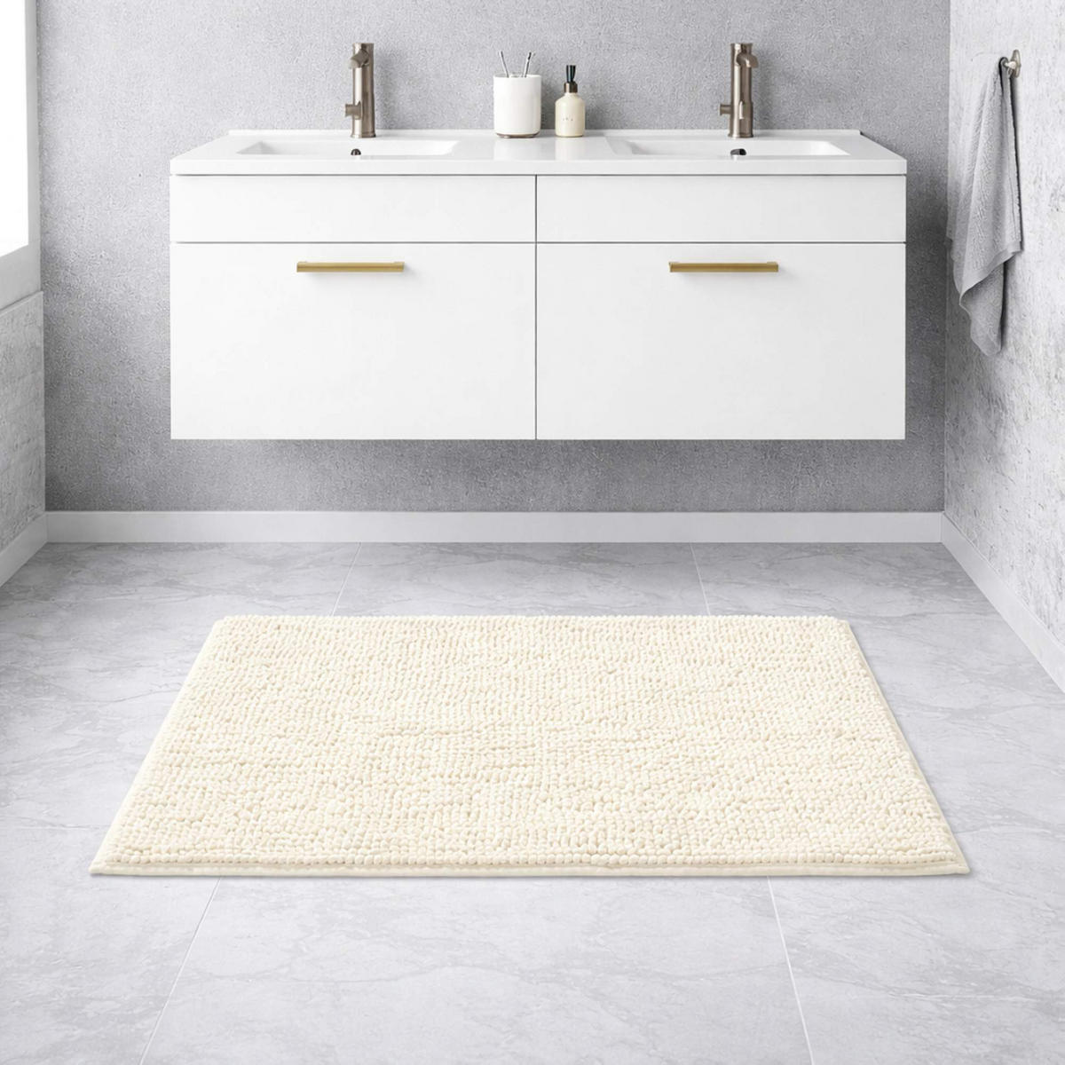 BADEMATTE PARIS - Creme, Textil (50/80cm) - WohnDirect
