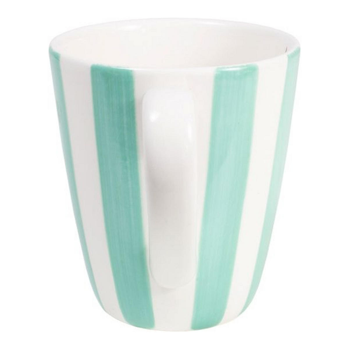 BECHER Mint Streifen in Minze - 350 ml - Mintgrün, Keramik (0.35L) - Blond Amsterdam