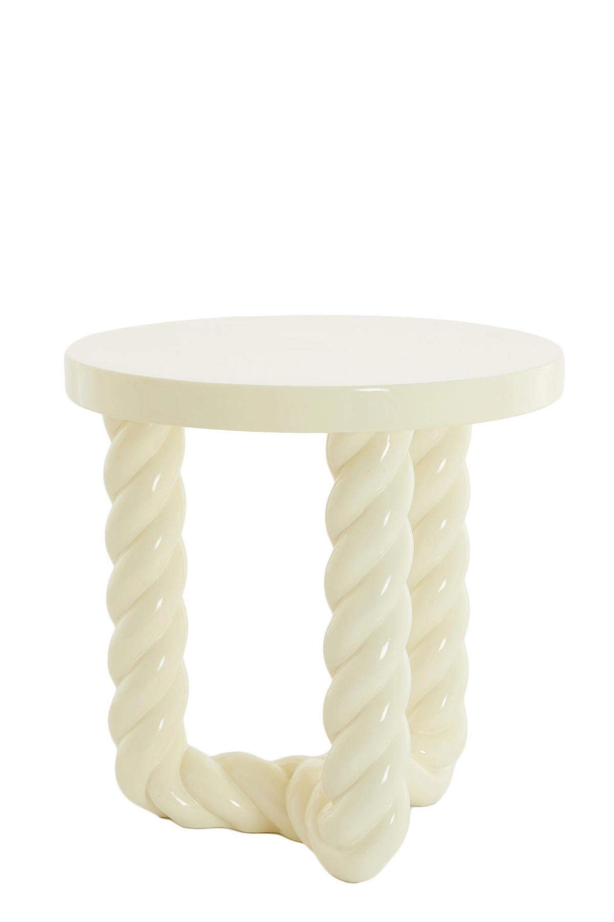 TISCH - Weiß - 46/46/46 cm - Weiß, Kunststoff (46/46/46cm) - Light & Living