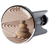 WASCHBECKENSTÖPSEL Zen - Braun, Kunststoff/Metall (4/7/7cm) - Sanilo