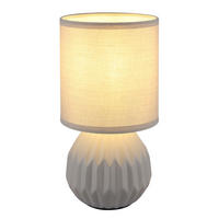 TISCHLEUCHTE SYLAS Grau Keramik Textil - Grau, Textil (12/12/23cm) - Globo Lighting