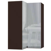 ECKHÄNGESCHRANK Avellino W14/60 Lava / Grau Acryl Hochglanz 60 / 60 / 96cm - Dunkelgrau/Grau, Holz/Holzwerkstoff (60/96/60cm) - Feldmann-Wohnen