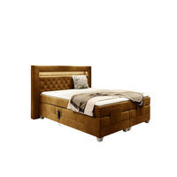 BOXSPRINGBETT Bett Elektrisch Armando - Currygelb, Holzwerkstoff/Textil (200/200cm) - Fun Möbel