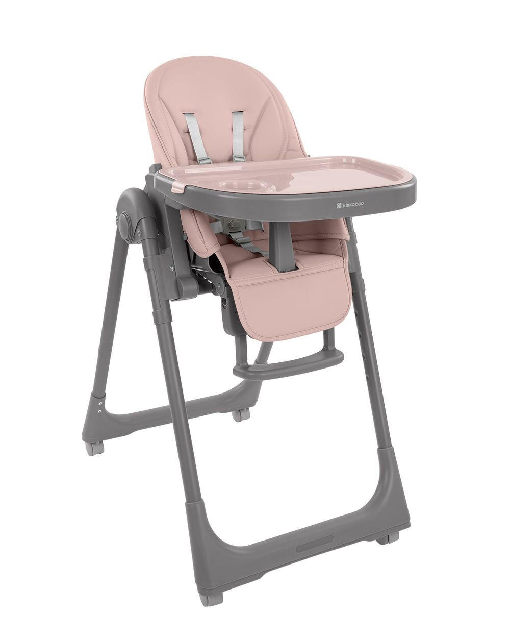 HOCHSTUHL Pastello 2 rosa klappbar höhenverstellbar Ablagefach Räder - Rosa, Metall (55/99/76cm) - Kikka boo