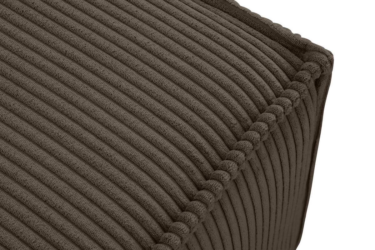 SITZPOUF NAPI gefederte Sitzfläche, braun - Schwarz/Braun, Textil (83/45/83cm) - KONSIMO®