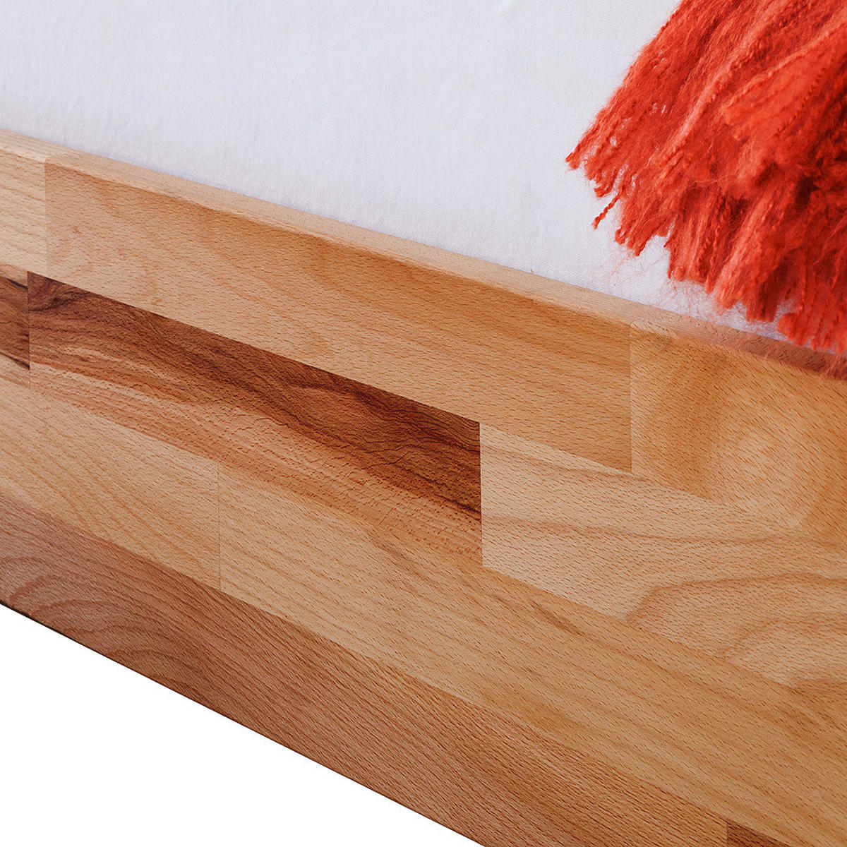 MASSIVHOLZBETT - Kernbuche massiv - Kernbuche, Holz (100/200cm) - home24