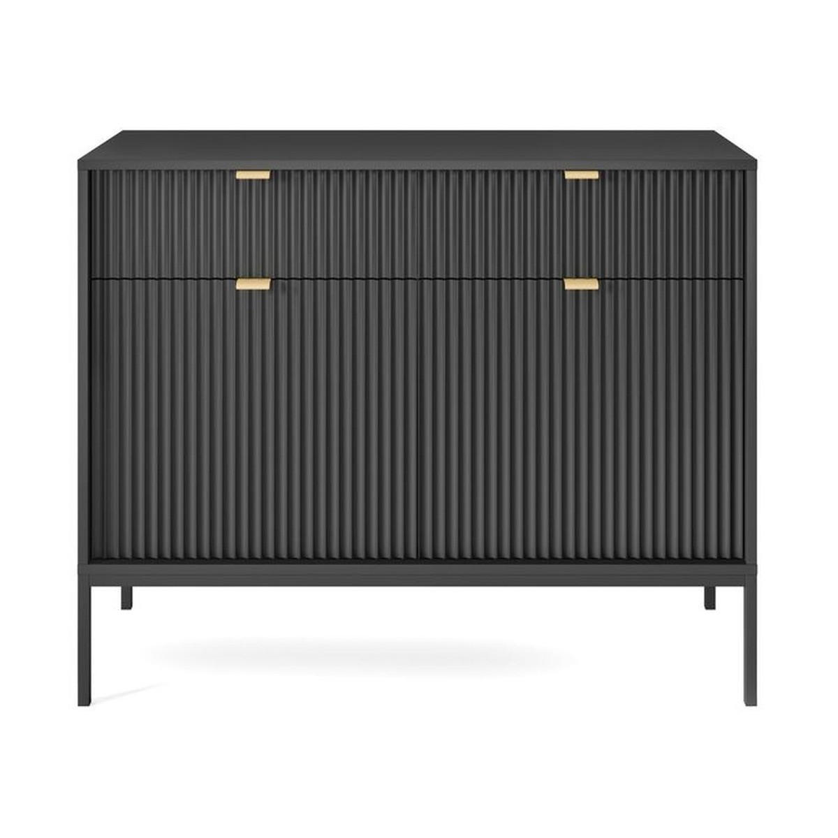 KOMMODE – KSZ104 – 104 cm – NOVA – Schwarz - Schwarz, Holzwerkstoff (104/83/39cm) - hi-markt