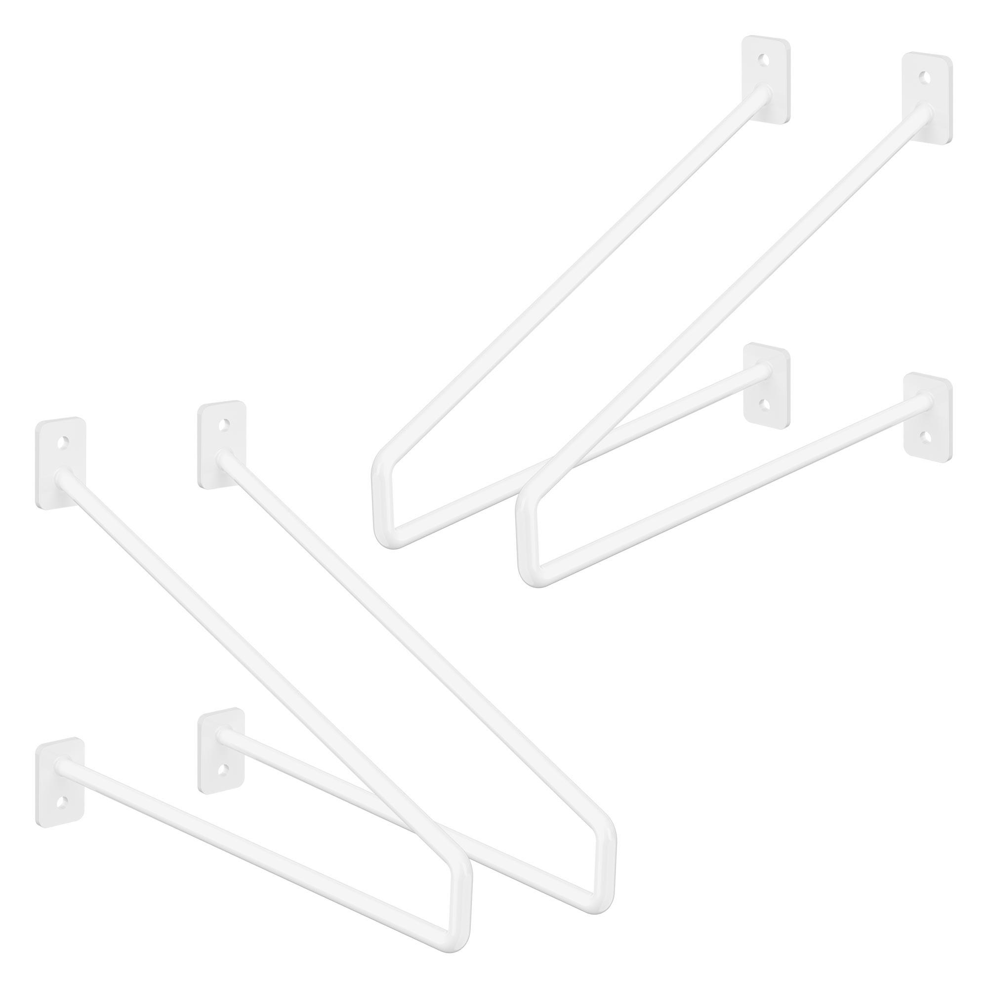 REGALHALTERUNG 2er Set 265mm Weiss - Weiß, Metall (18/2.3/26.5cm) - ML-DESIGN