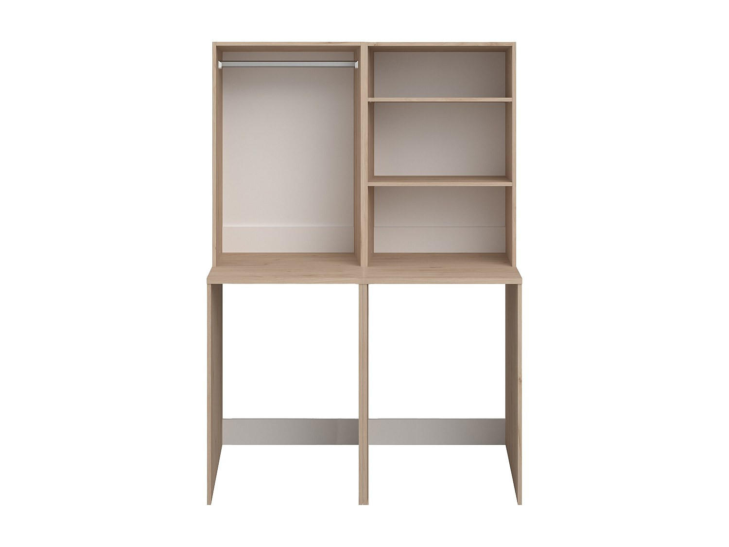 WASCHMASCHINENMÖBEL - 64.4 cm x 65.8 cm - holz - naturfarben hell Erkano - Naturfarben, Holz (64.4/184.4/65.8cm) - Vente-Unique