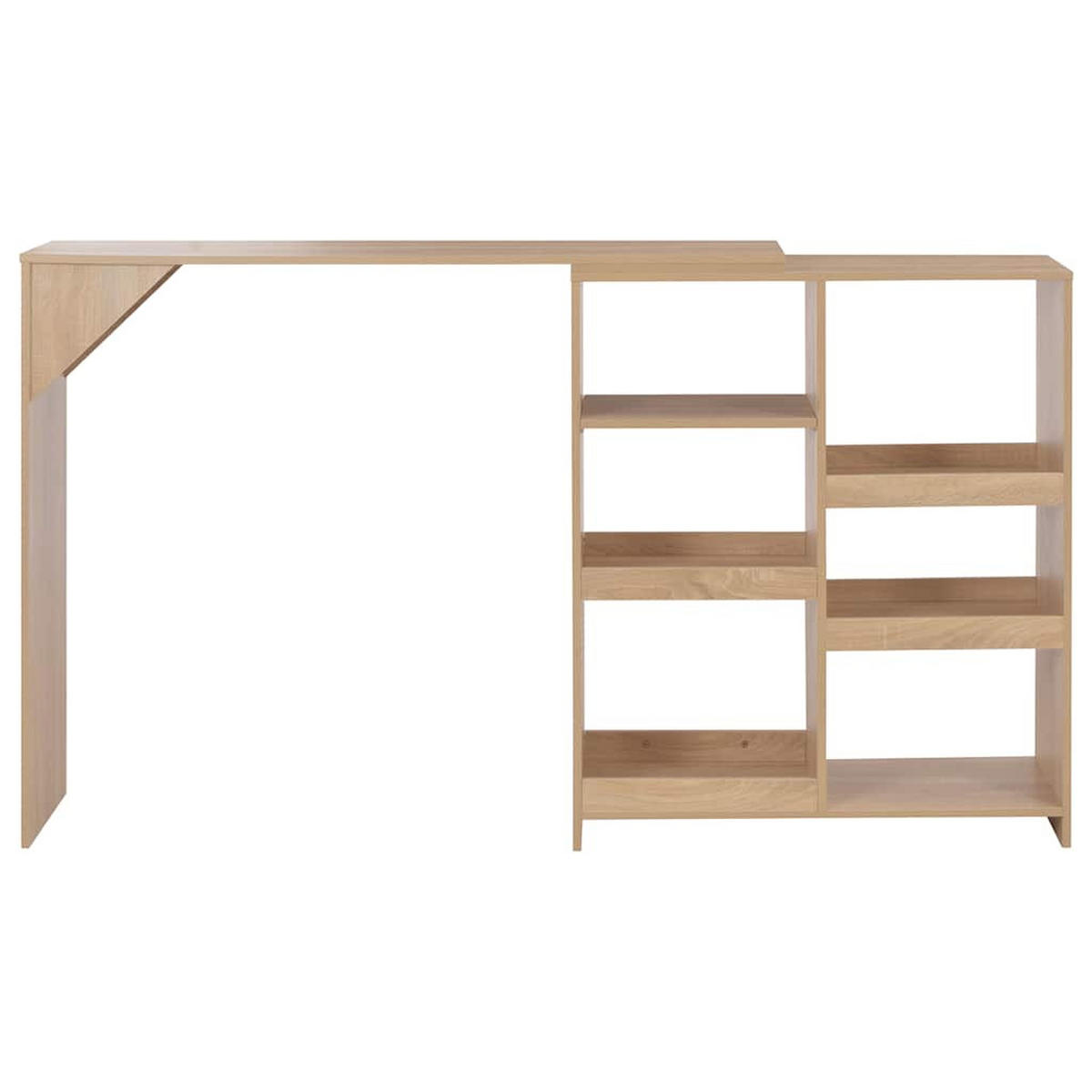 BARTISCH Mit Beweglichem Regal Eichenbraun 138/39/110 Cm - Eichefarben, Holz (138/39/110cm) - vidaXL