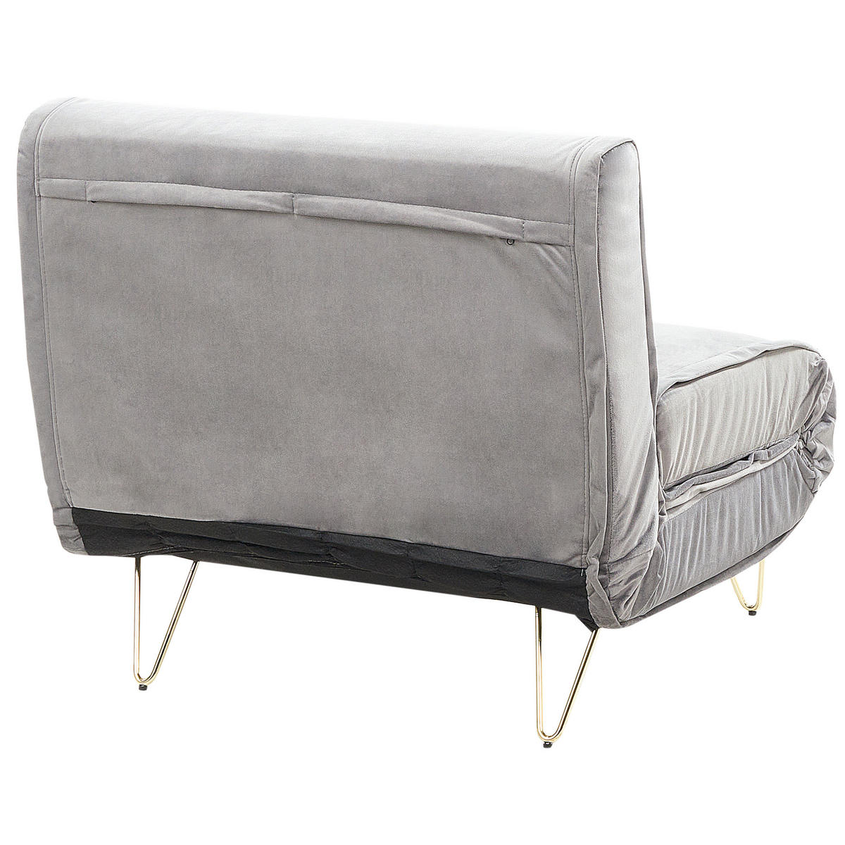 SCHLAFSOFA Samtstoff Grau Vestfold - Hellgrau, Textil (85/81/78cm) - Beliani