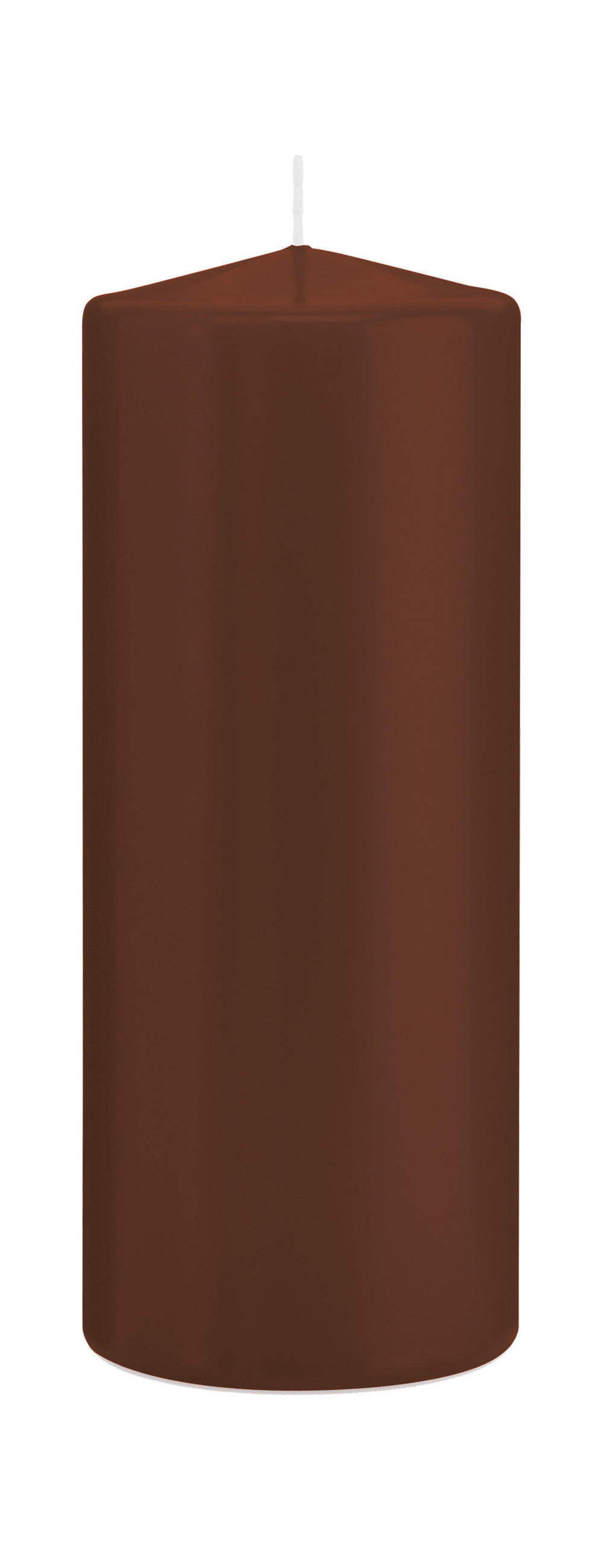 STUMPENKERZEN Kastanie Braun Ø 78 x 200 mm, 8 Stück - Braun, Paraffin (8/20cm) - Wiedemann Kerzen