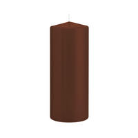 STUMPENKERZEN Kastanie Braun Ø 78 x 200 mm, 8 Stück - Braun, Paraffin (8/20cm) - Wiedemann Kerzen