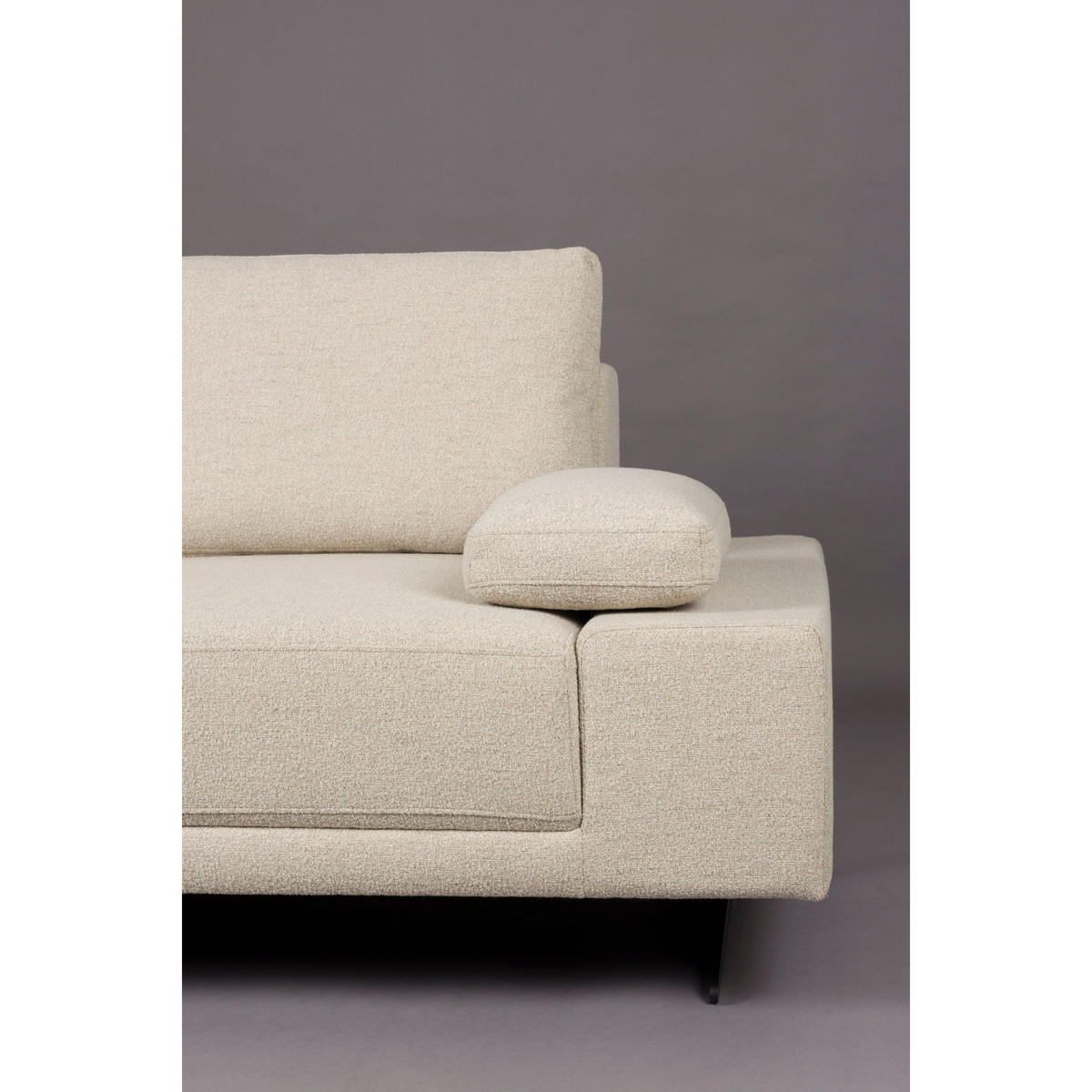 SOFA 3-SITZER Shelly Chaise Longue Links Off-White - Beige/Weiß, Kunststoff (308/90/183.5cm) - Dutchbone