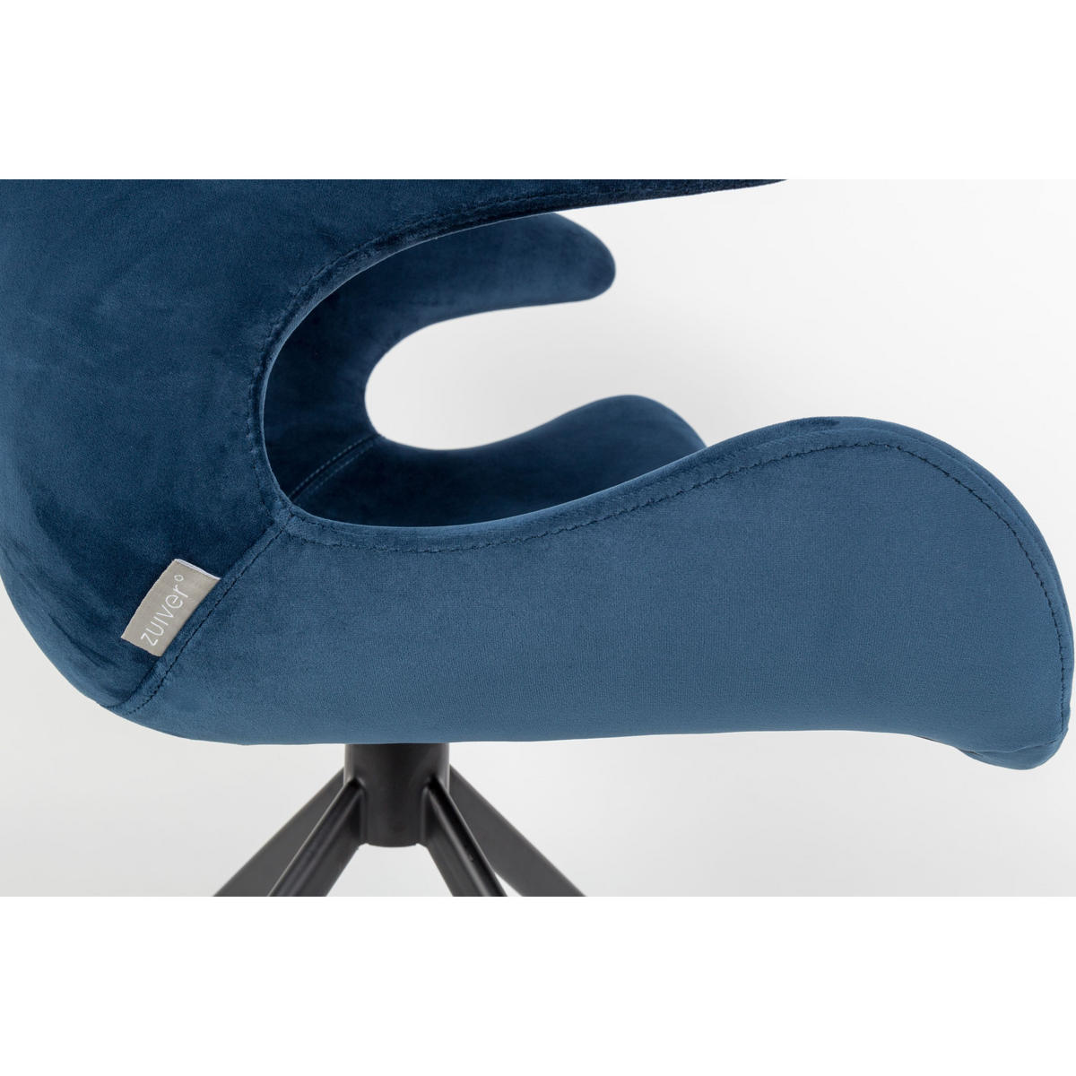 ESSZIMMERSTUHL Mia Blau - 2 er Set - Blau, Textil (63/78.5/62cm) - Zuiver