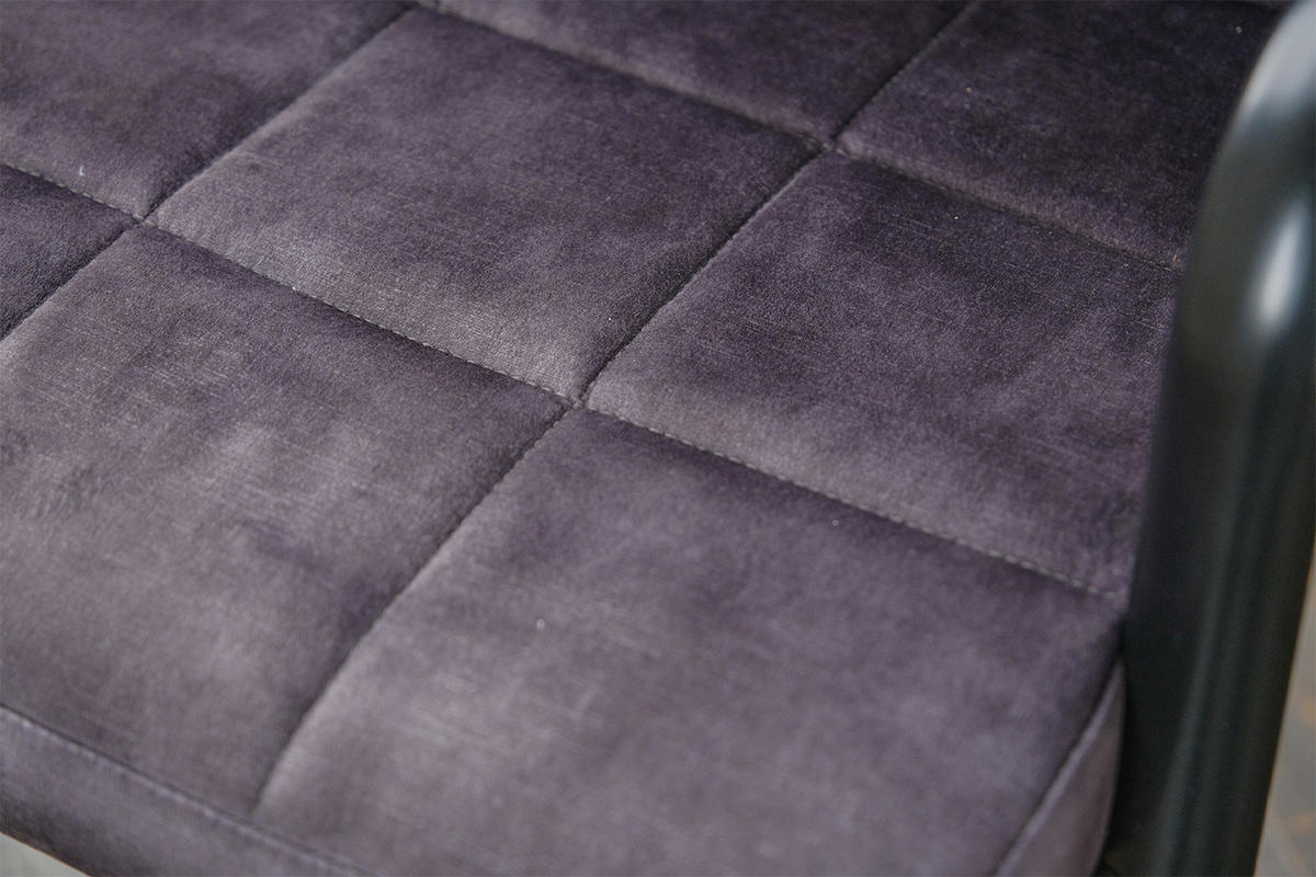 BÜROSTUHL MERLE Grau Velvet - Anthrazit/Schwarz, Textil (52/86/52cm) - KAWOLA