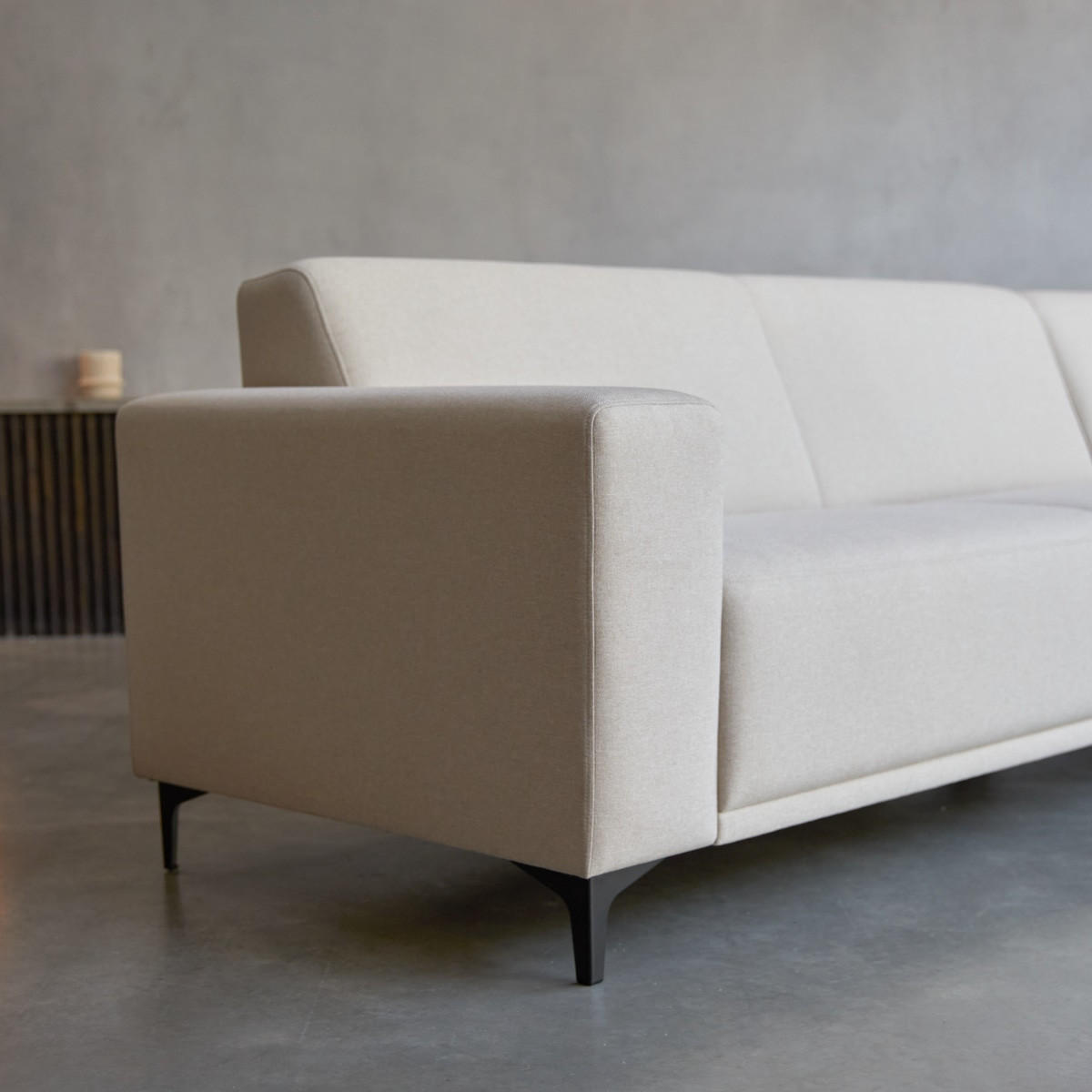 SOFA Lars Beige aus Stoff - Beige, Textil (299/150cm) - Tikamoon