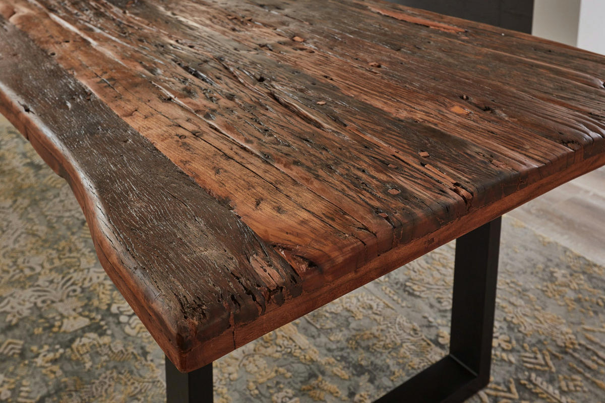 ESSTISCH RAMON - Nussbaumfarben/Schwarz, Holz/Holzwerkstoff (100/300/77cm) - SAM