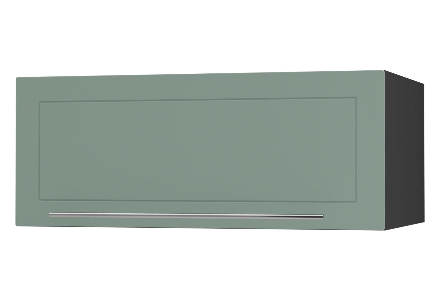 KLAPPHÄNGESCHRANK Kvantum W6B/90 Mint Matt / Schwarz Matt 90 / 59 / 36cm - Schwarz/Mintgrün, Holz/Holzwerkstoff (90/36/59cm) - Feldmann-Wohnen