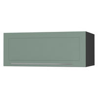 KLAPPHÄNGESCHRANK Kvantum W6B/90 Mint Matt / Schwarz Matt 90 / 59 / 36cm - Schwarz/Mintgrün, Holz/Holzwerkstoff (90/36/59cm) - Feldmann-Wohnen