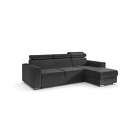 ECKSOFA in L-Form Corner Sofa Bett Eckcouch Couch Wohnlandschaft Cauchsofa FIX - 242x168 cm Dunkelgrau - Dunkelgrau, Holzwerkstoff/Kunststoff (168/242cm) - ALTDECOR