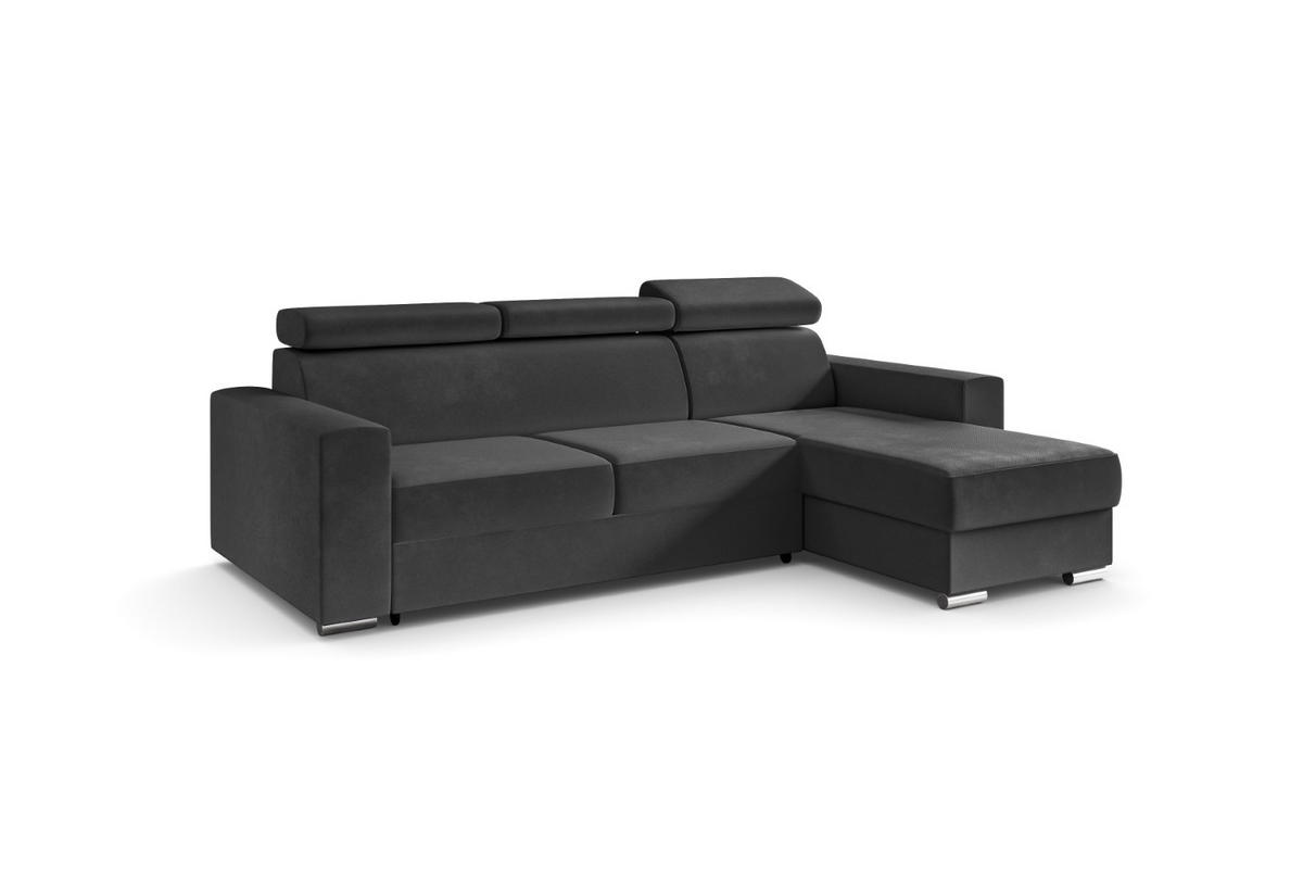 ECKSOFA in L-Form Corner Sofa Bett Eckcouch Couch Wohnlandschaft Cauchsofa FIX - 242x168 cm Dunkelgrau - Dunkelgrau, Holzwerkstoff/Kunststoff (168/242cm) - ALTDECOR