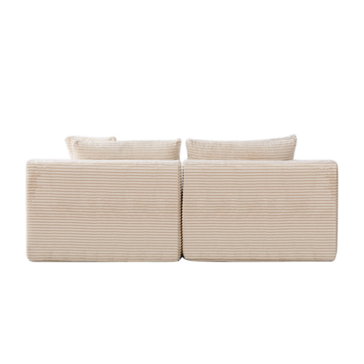 SOFAELEMENT 200/174/74.5 cm Elfenbein mit 30D hochelastischem Schaumstoff und rutschfestem Boden - Ecru, Textil (174/74.5/200cm) - Oxeza