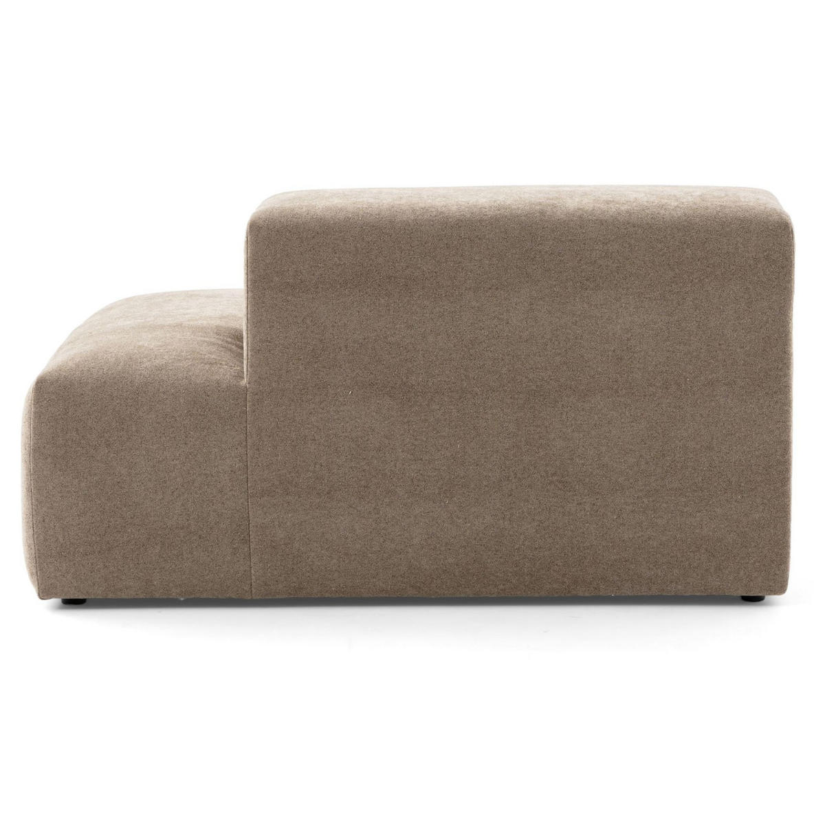 3-SITZER modulares Sofa HEAVEN SET 1 Rechts, Breite 255 cm Webstoff Braun - Schwarz/Braun, Holz/Kunststoff (102/71/255cm) - Muffo