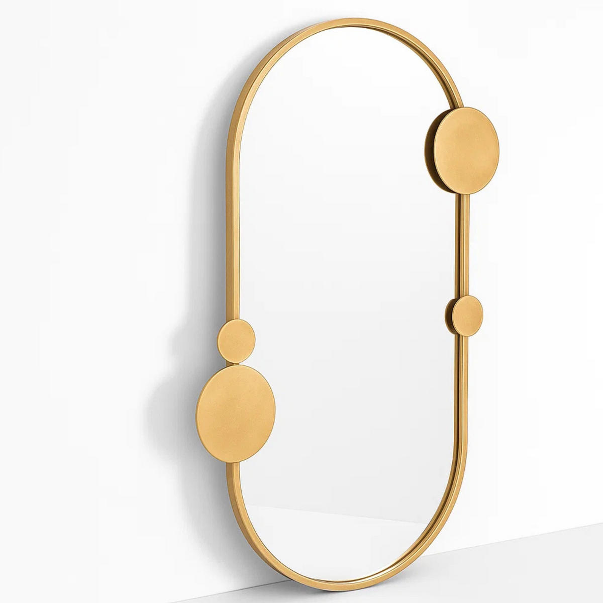 WANDSPIEGEL Saana 50/76 cm goldfarben - Goldfarben, Glas/Metall (50/76/2cm) - STILOVO