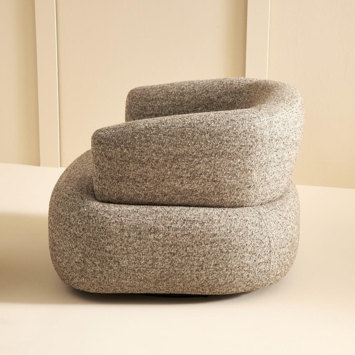 DREHSTUHL aus braunem Stoff - 91/88/67 cm - Braun, Textil (91/67/87cm) - Signature