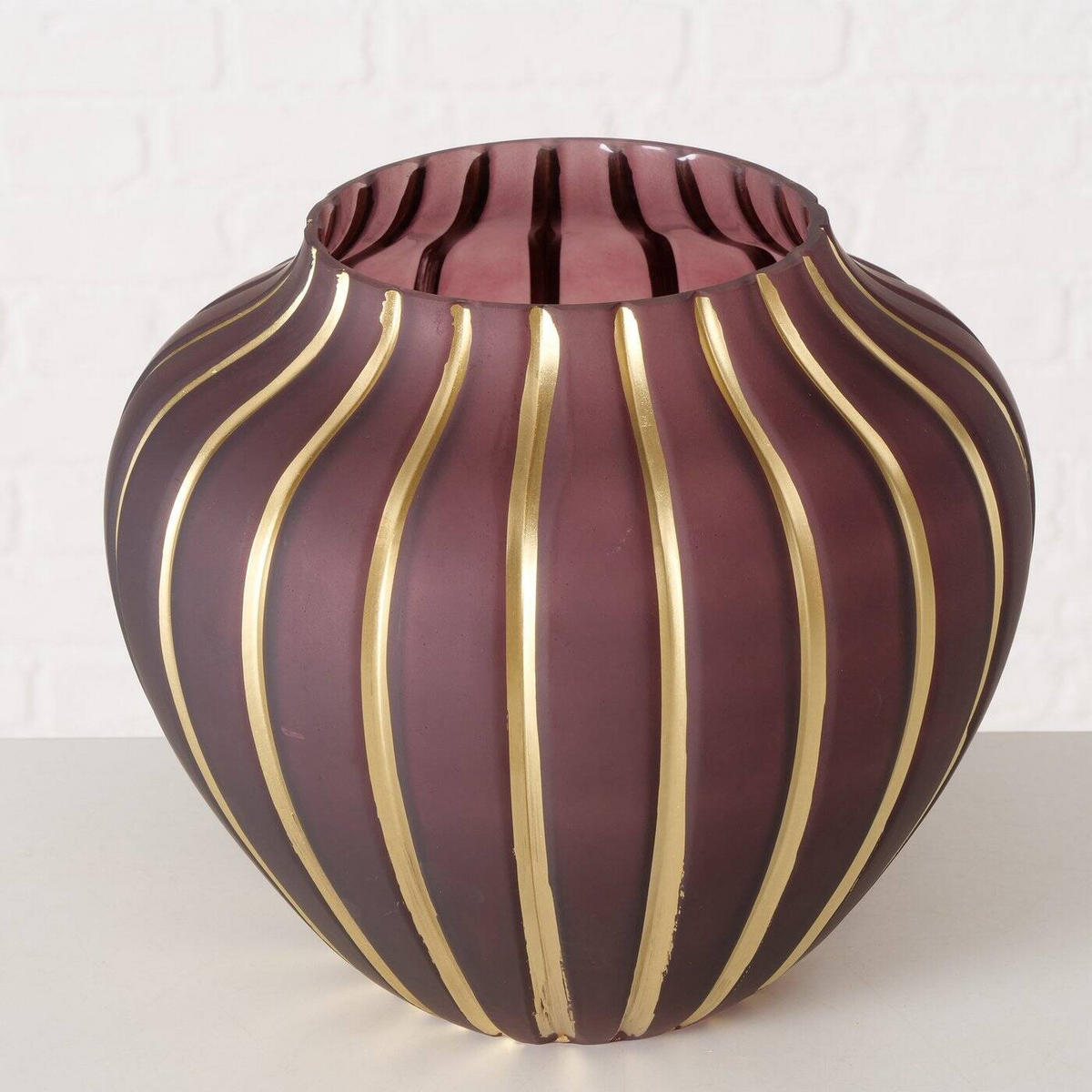 GLASVASE Keana - Weinrot, Glas (25/23cm) - Boltze Home