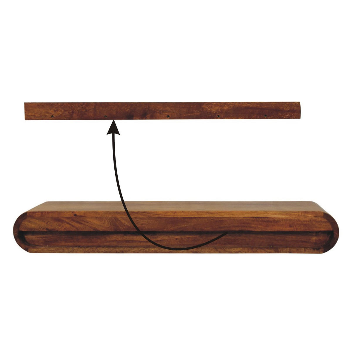 KONSOLENTISCH mit Amber-Eichen-Finish, 2 Schubladen, braun - Braun, Holz (90/12/32cm) - Artisan Furniture