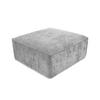 POUF Chenille Stoff Grau - Hellgrau/Schwarz, Holzwerkstoff/Kunststoff (87/46/87cm) - Makamii