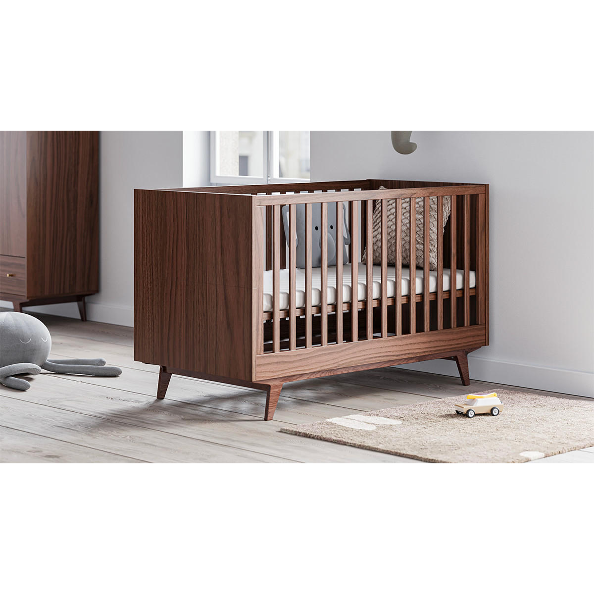SOBA ZA BEBE 2-dijelni Mid Drvo - smeđa, drvni materijal (144/90/75cm) - Petits-meubles