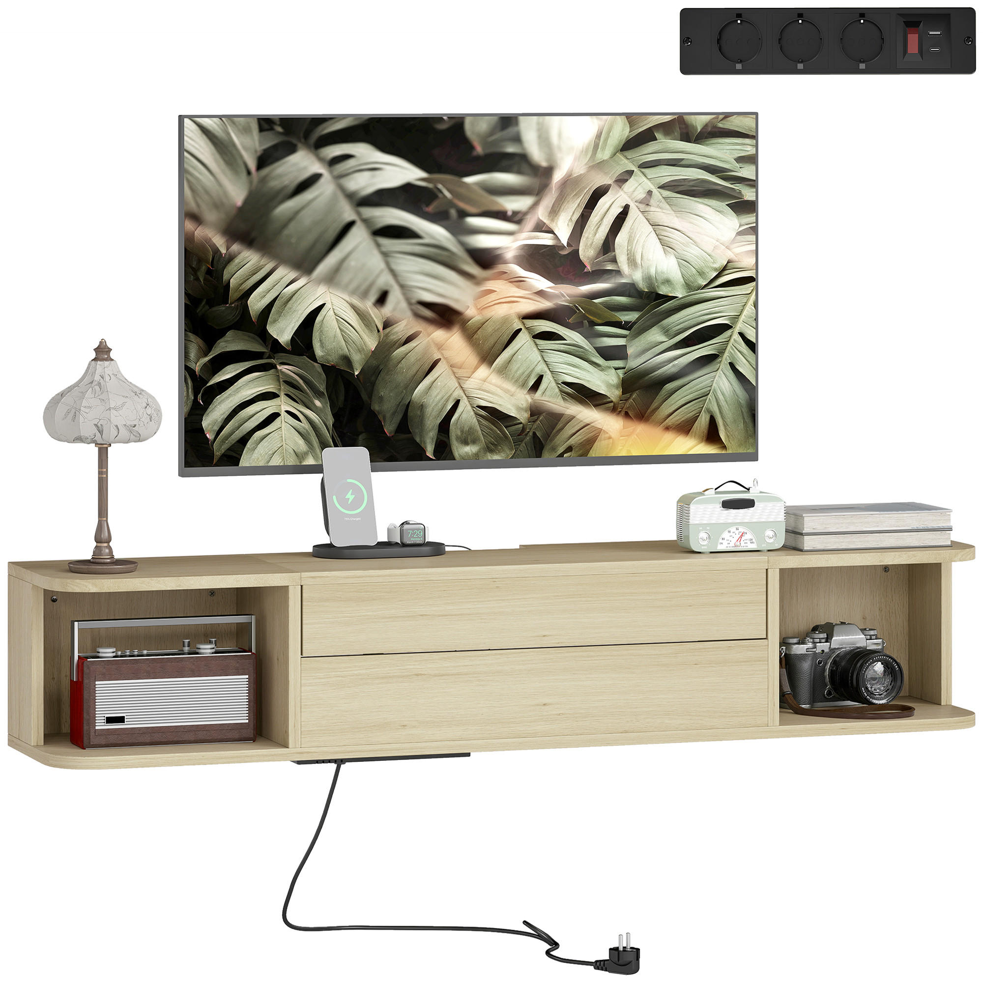 ComfortXL Lowboard Natur 120x22.4x24 cm