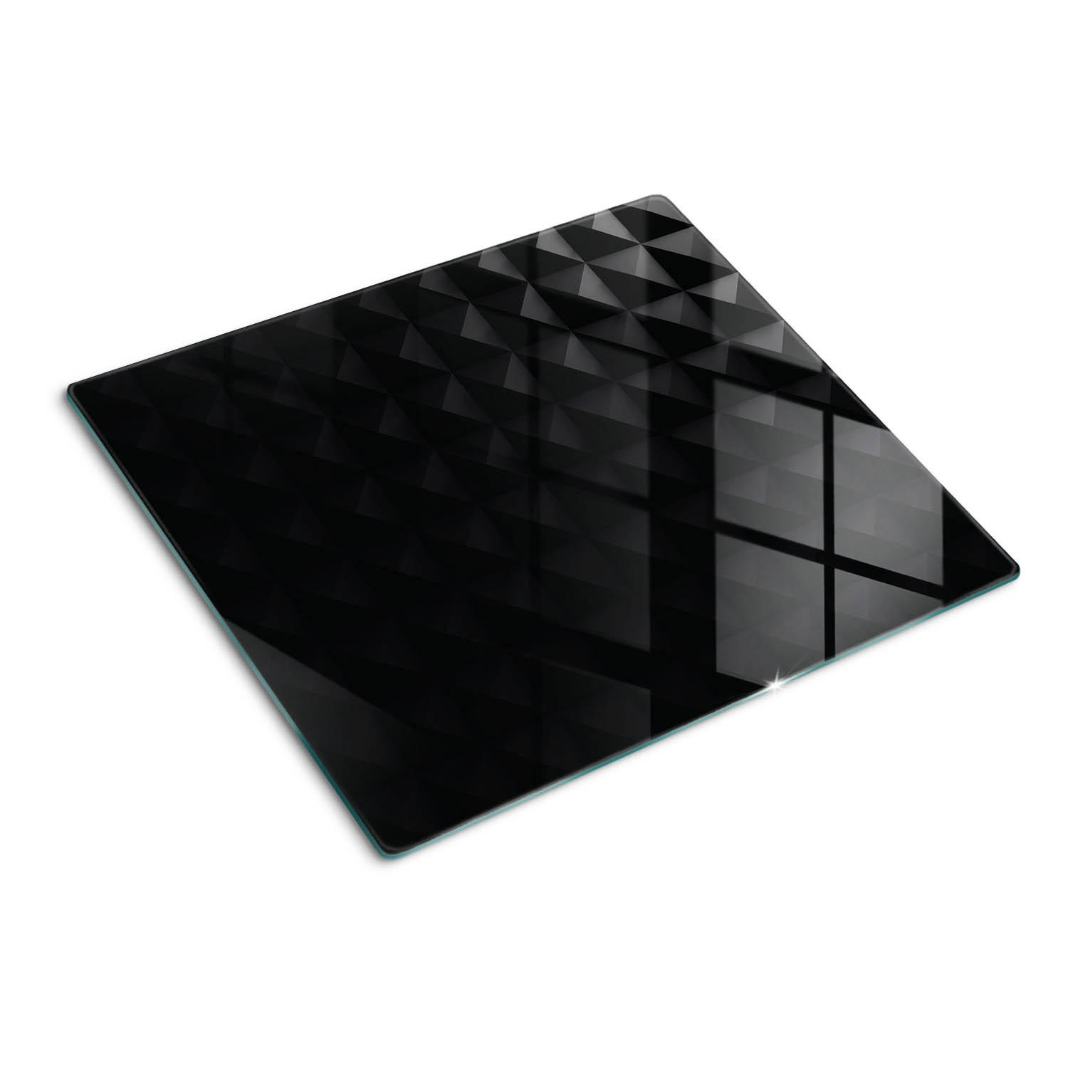 Tulup Glasplatte Schwarz 60x0.4x52 cm